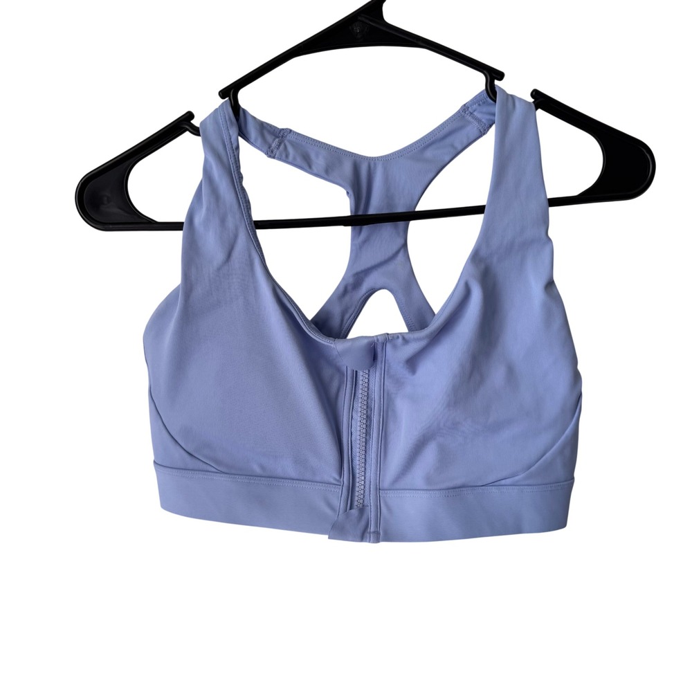 Avia Girls Periwinkle Blue Front Zip Racerback‎ Sports Bra Size L 12-14